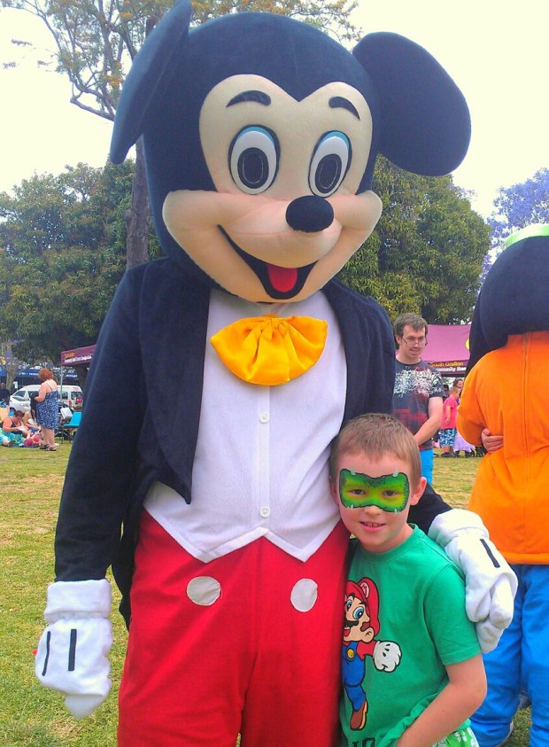 Mickey Mouse meets Fun2Play at the Grafton Jacaranda Festival Babies Day 2012