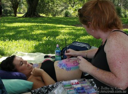 This was my first belly painting. Thanks to Nichola for being such a lovely and patient model.