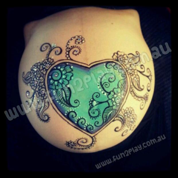 Sneak peek at my latest belly painting for Karla